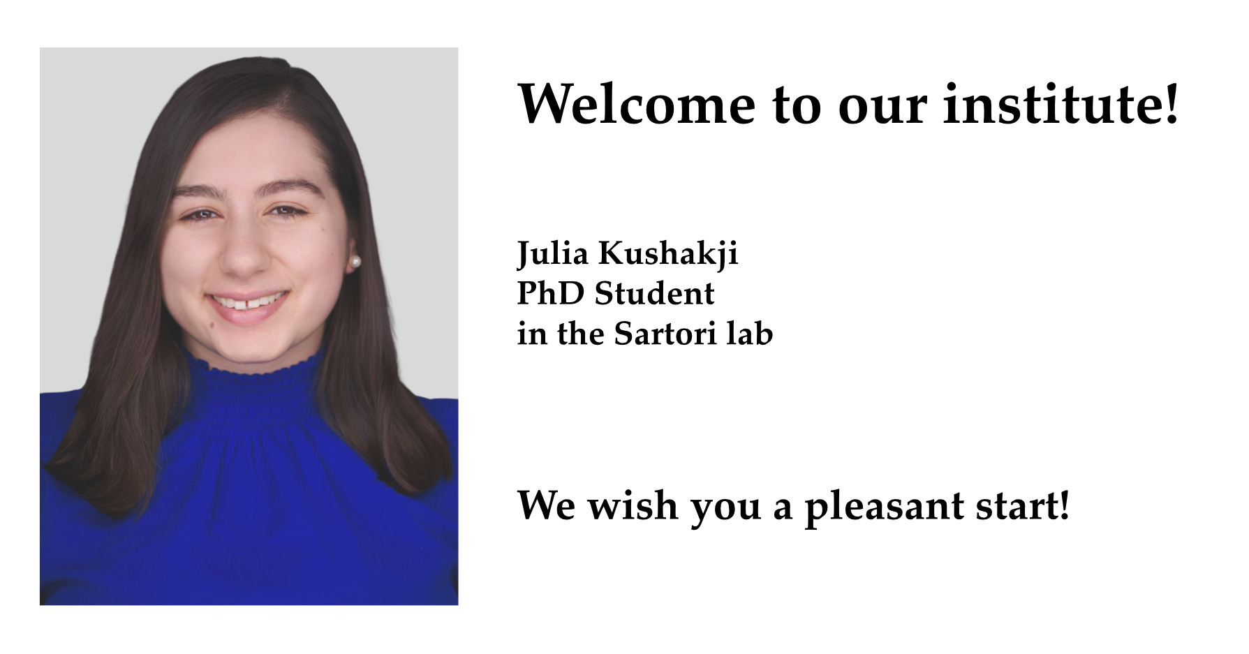 New member Julia Kushakji