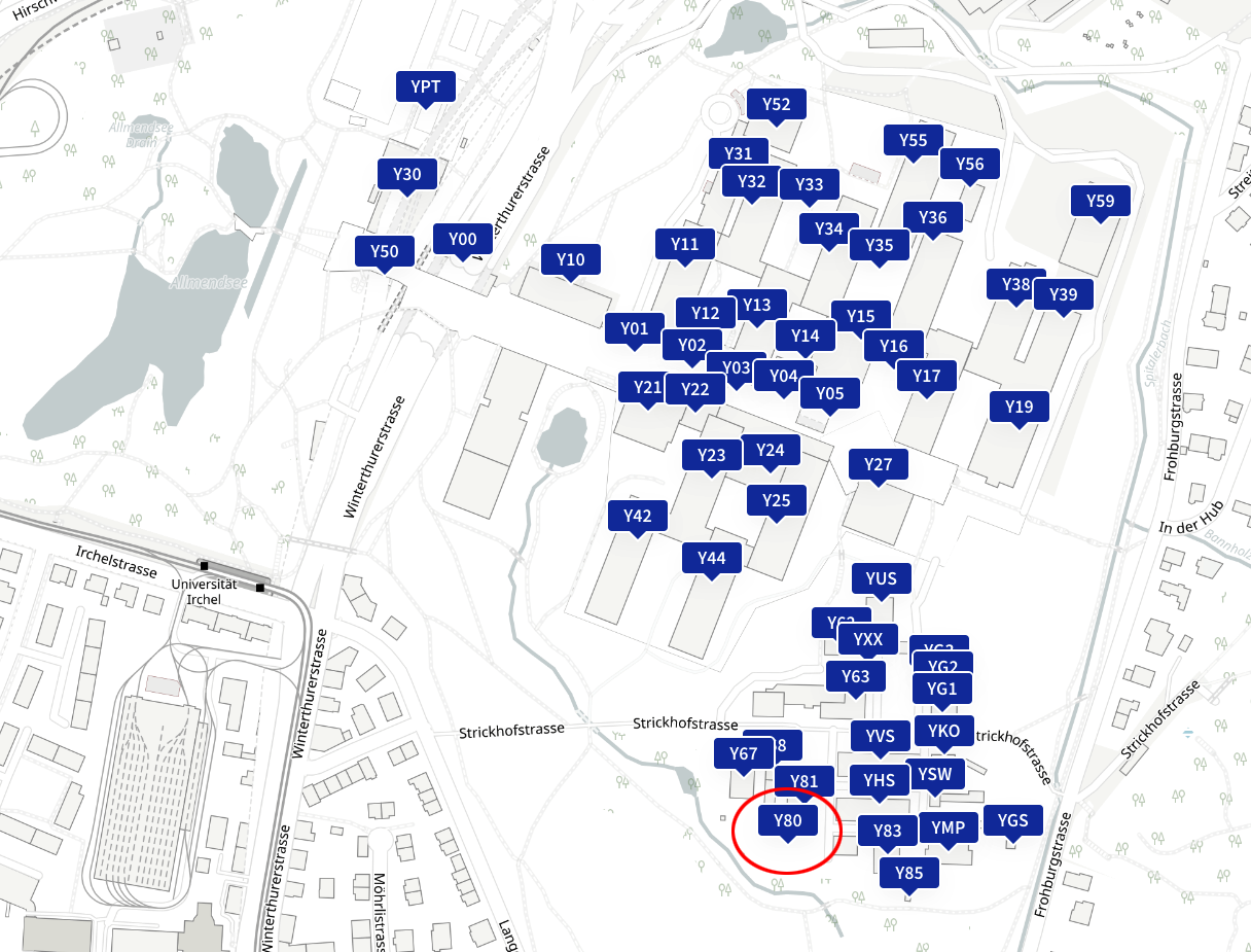 Lageplan IMCR Irchel Y80